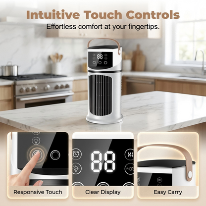 🏆LAST DAY SALE 49% OFF🔥Mist Humidifier Cold Fan, Air Cooler, 9 Speed Settings + Three-Hole Spray, 8-Hour Timer
