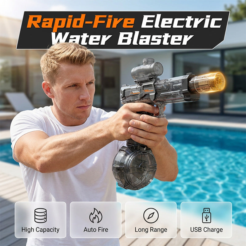 💐 49% OFF FLASH SALE! High-Capacity Electric Water Blaster – Rapid-Fire, Long-Range & Perfect for Garden Fun, Beach Days & Pool Parties 🔫💦 【Limited Time】✨