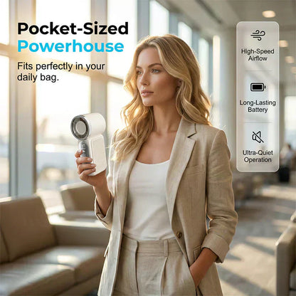 🌬️ LIMITED-TIME 49% OFF! ✨ Turbo Handheld Fan – LED Display, 6 Speeds, 3000mAh 🔋