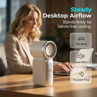 🌬️ LIMITED-TIME 49% OFF! ✨ Turbo Handheld Fan – LED Display, 6 Speeds, 3000mAh 🔋