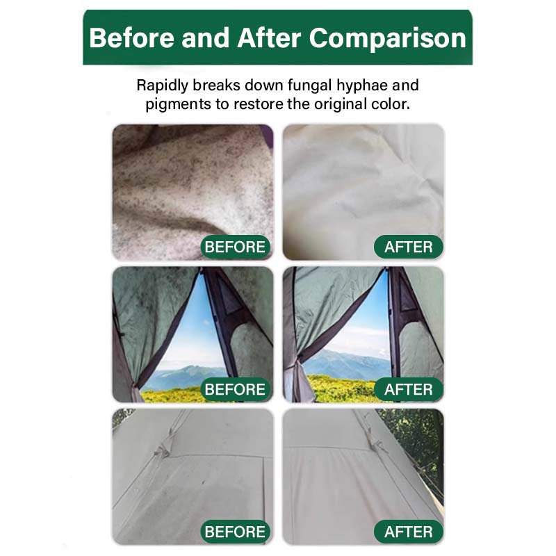🥳2026 HOT SALE🥳💞50K+ SOLD!🧴✨ 49% OFF! Outdoor Mildew Stain Cleaner – Spray on, wipes off mold instantly. Eco‑friendly, won‘t ruin waterproofing. Tent, awning, shower curtain – all like new! 🏕️💪