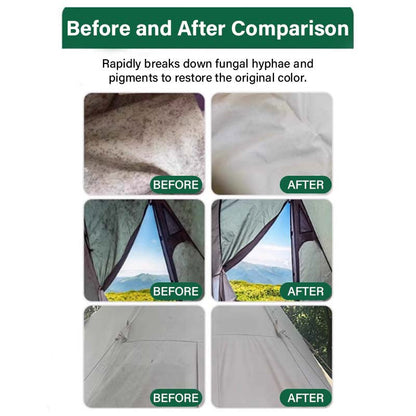 🥳2026 HOT SALE🥳💞50K+ SOLD!🧴✨ 49% OFF! Outdoor Mildew Stain Cleaner – Spray on, wipes off mold instantly. Eco‑friendly, won‘t ruin waterproofing. Tent, awning, shower curtain – all like new! 🏕️💪