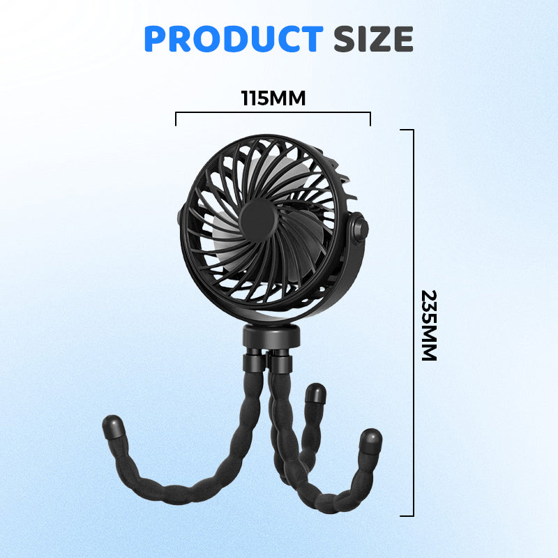 🏖️Summer Day Special Price:£11.99!!❄️Mini Handheld Multi-Function Octopus Fan🐙