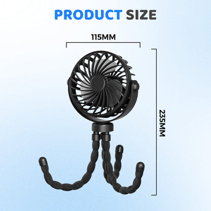 🏖️Summer Day Special Price:£11.99!!❄️Mini Handheld Multi-Function Octopus Fan🐙