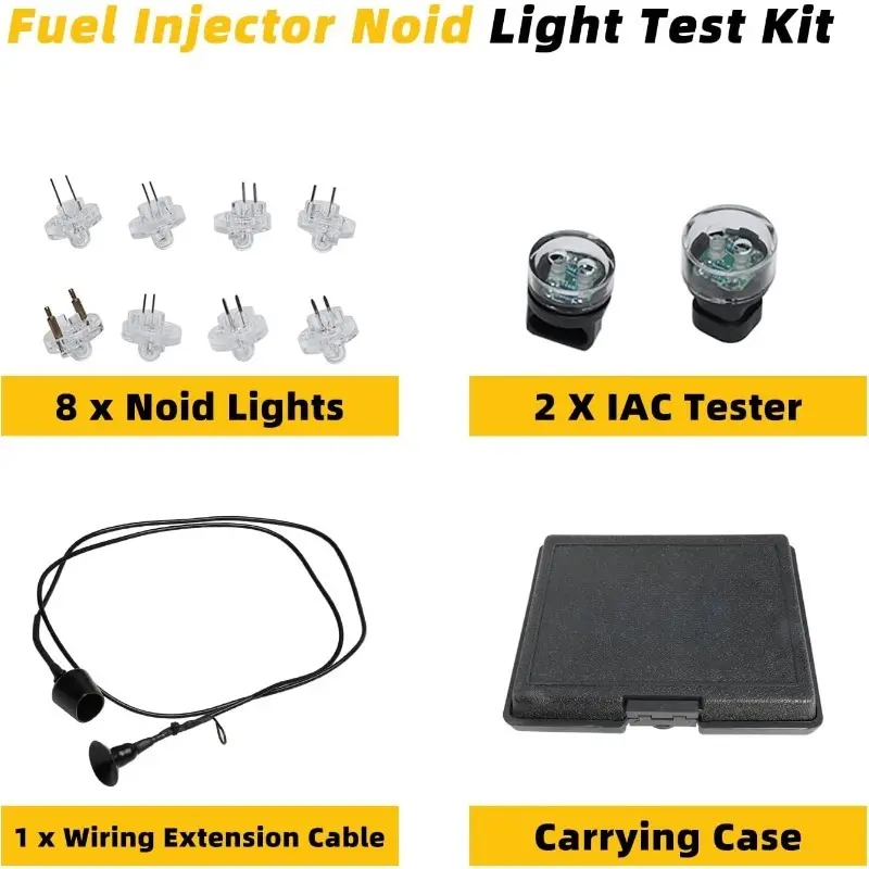 🔧 LIMITED-TIME 49% OFF! ✨ Car Circuit & Injector Test Light Set – 11-Piece, Noid Light, Universal 💡