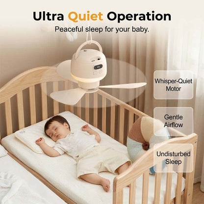 💡 Portable USB Ceiling Fan with LED Light | USB-Powered, Hang Anywhere, Ideal for Camping & Home
