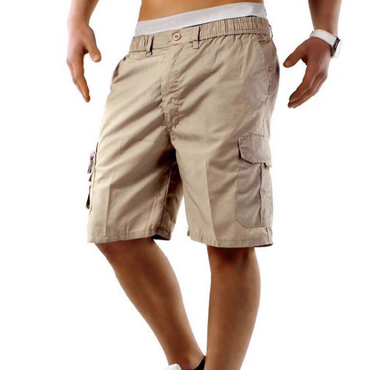 📢📢49% OFF !! ⏰Men's Cargo Shorts – Elastic Waist, Multi-Pocket, Durable 🍁