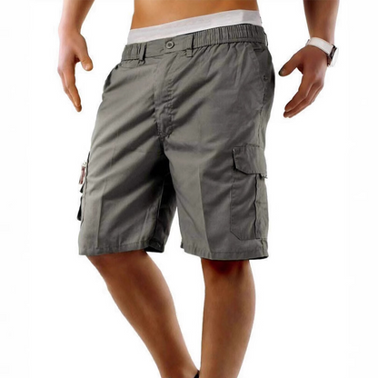 📢📢49% OFF !! ⏰Men's Cargo Shorts – Elastic Waist, Multi-Pocket, Durable 🍁