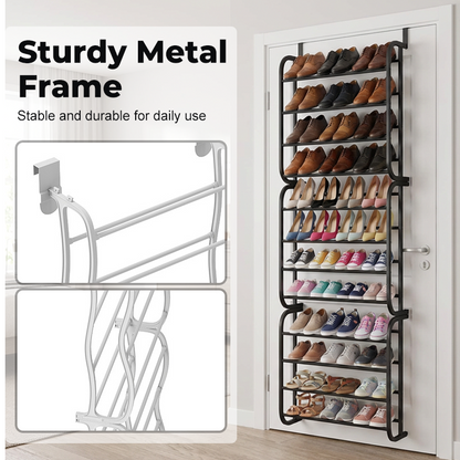 👟 49% OFF NOW! 🏆 Over-the-Door Shoe Rack Organizer – 24 pockets & tool-free install – Fits standard doors, holds up to 24 pairs – perfect for entryway or closet 🚪✨