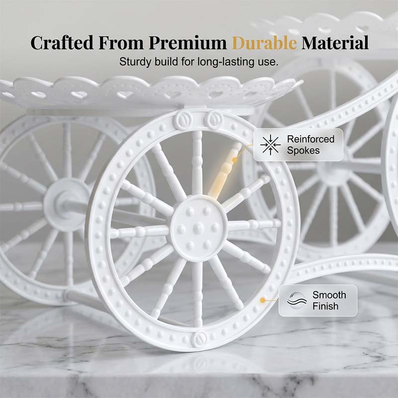 🍰 LIMITED-TIME 49% OFF! ✨ Two-Tier Carriage Serving Stand – Elegant, Heart Details, Tool-Free Assembly 🍽️