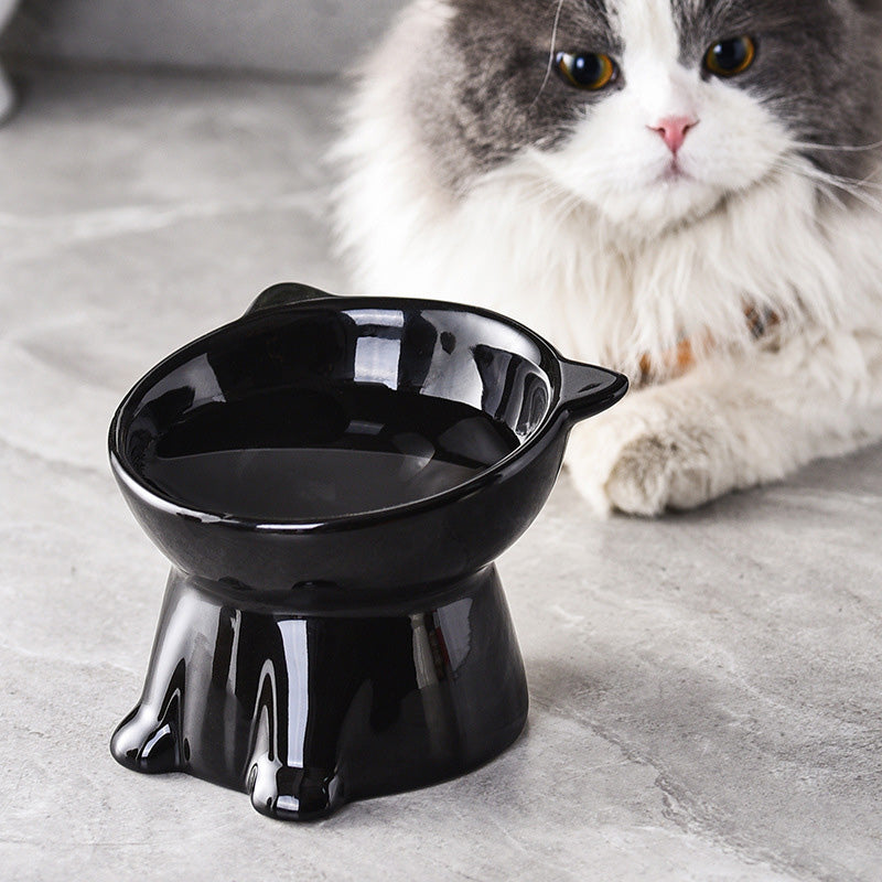 🐱 LIMITED-TIME 49% OFF! ✨ Ergonomic Elevated Cat Bowl – 15° Tilt, Anti-Ti