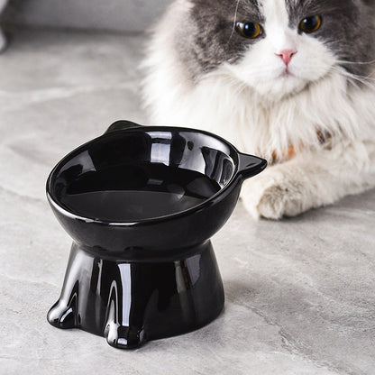 🐱 LIMITED-TIME 49% OFF! ✨ Ergonomic Elevated Cat Bowl – 15° Tilt, Anti-Ti