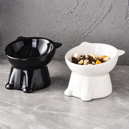 🐱 LIMITED-TIME 49% OFF! ✨ Ergonomic Elevated Cat Bowl – 15° Tilt, Anti-Ti