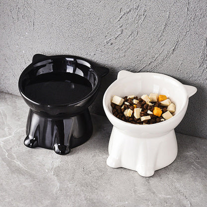 🐱 LIMITED-TIME 49% OFF! ✨ Ergonomic Elevated Cat Bowl – 15° Tilt, Anti-Ti