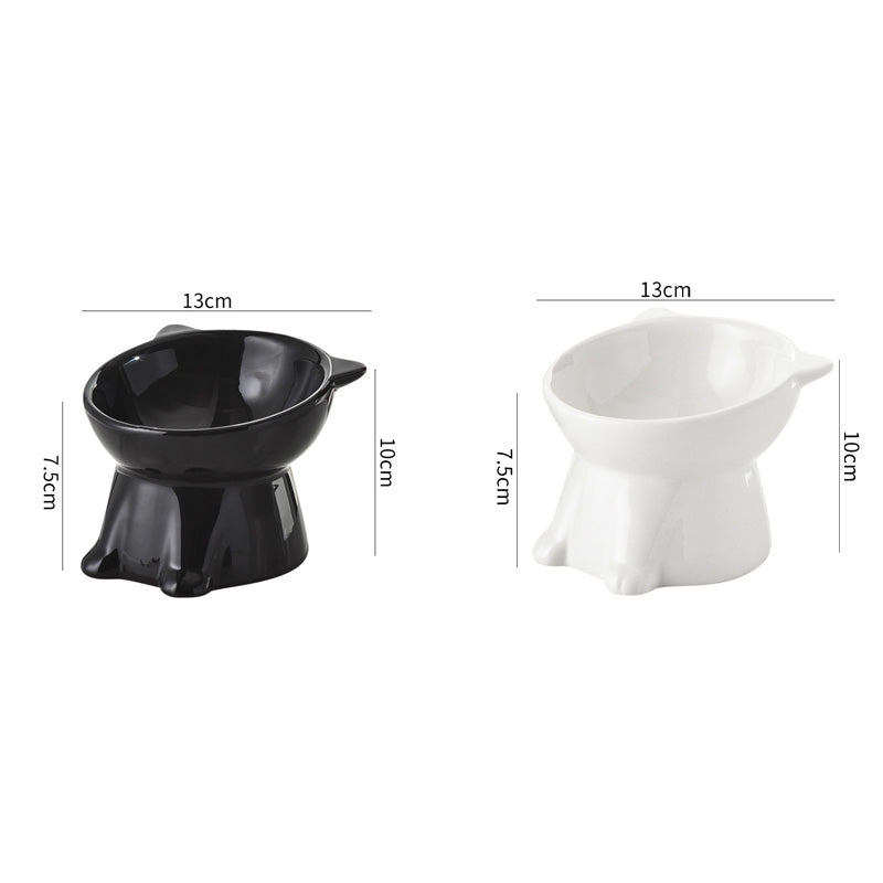 🐱 LIMITED-TIME 49% OFF! ✨ Ergonomic Elevated Cat Bowl – 15° Tilt, Anti-Ti