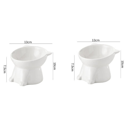 🐱 LIMITED-TIME 49% OFF! ✨ Ergonomic Elevated Cat Bowl – 15° Tilt, Anti-Ti