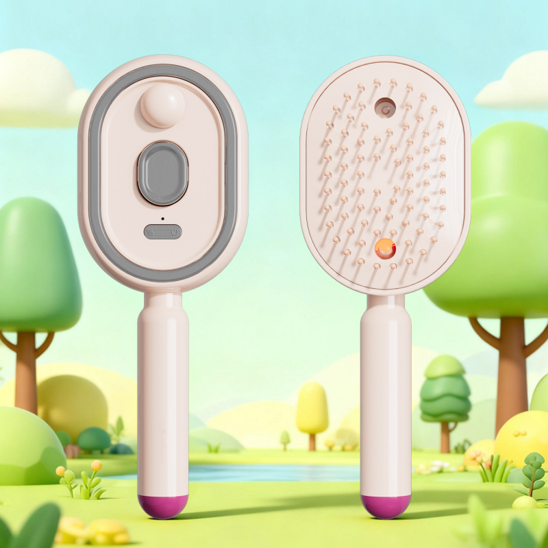 💖LAST DAY SALE 49% OFF💁‍♀️✨Electric Spray Air Cushion Massage Comb💨| Self-Cleaning Anti-Tangle ✨ | Perfect for Dry, Brittle Hair 💧🌟