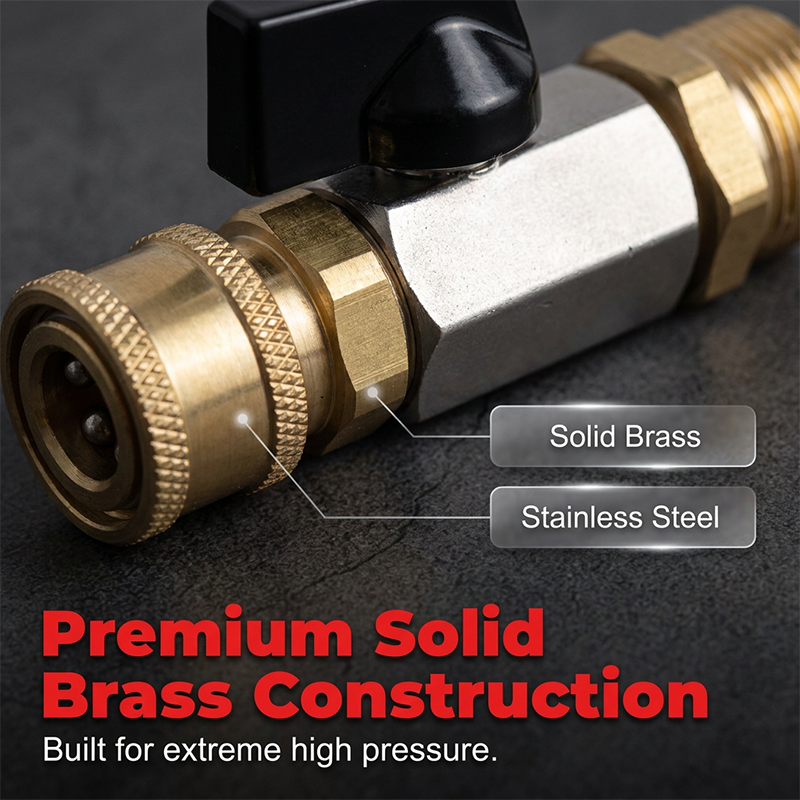 🔧 LIMITED-TIME 49% OFF! ✨ Pressure Washer Shut-Off Valve – Quick Connect, Brass, M22 Fitting 💦