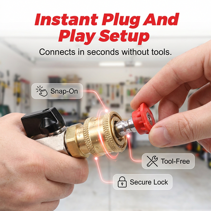 🔧 LIMITED-TIME 49% OFF! ✨ Pressure Washer Shut-Off Valve – Quick Connect, Brass, M22 Fitting 💦