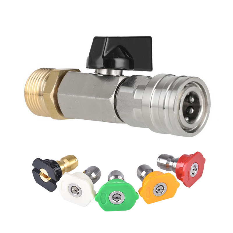 🔧 LIMITED-TIME 49% OFF! ✨ Pressure Washer Shut-Off Valve – Quick Connect, Brass, M22 Fitting 💦