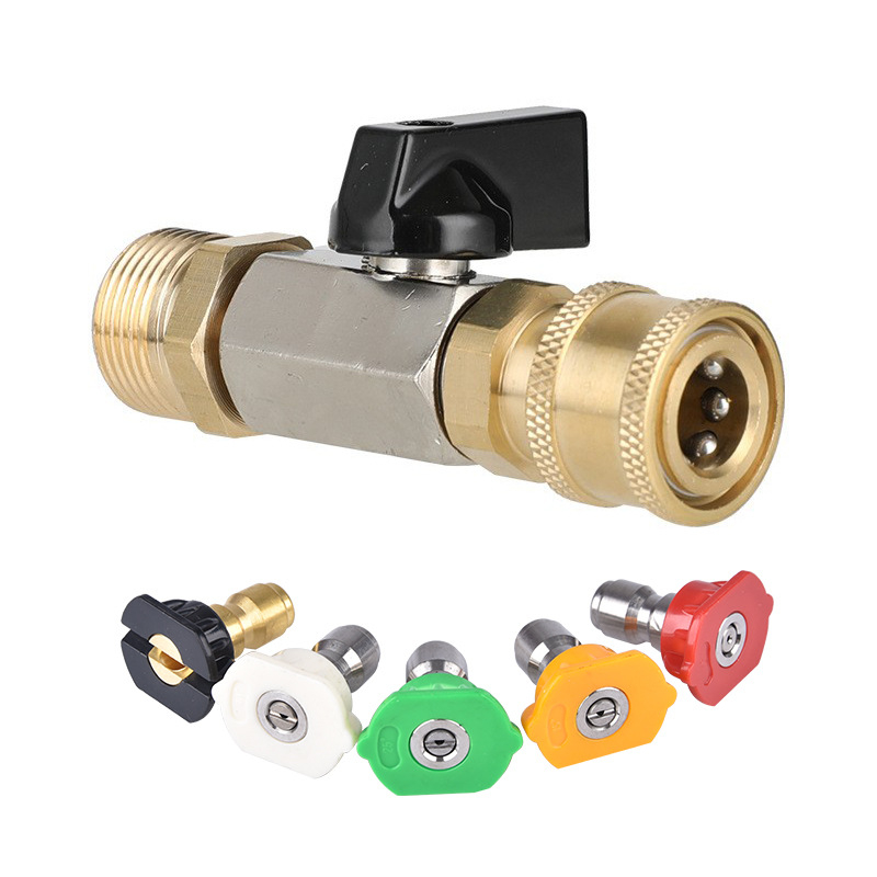 🔧 LIMITED-TIME 49% OFF! ✨ Pressure Washer Shut-Off Valve – Quick Connect, Brass, M22 Fitting 💦