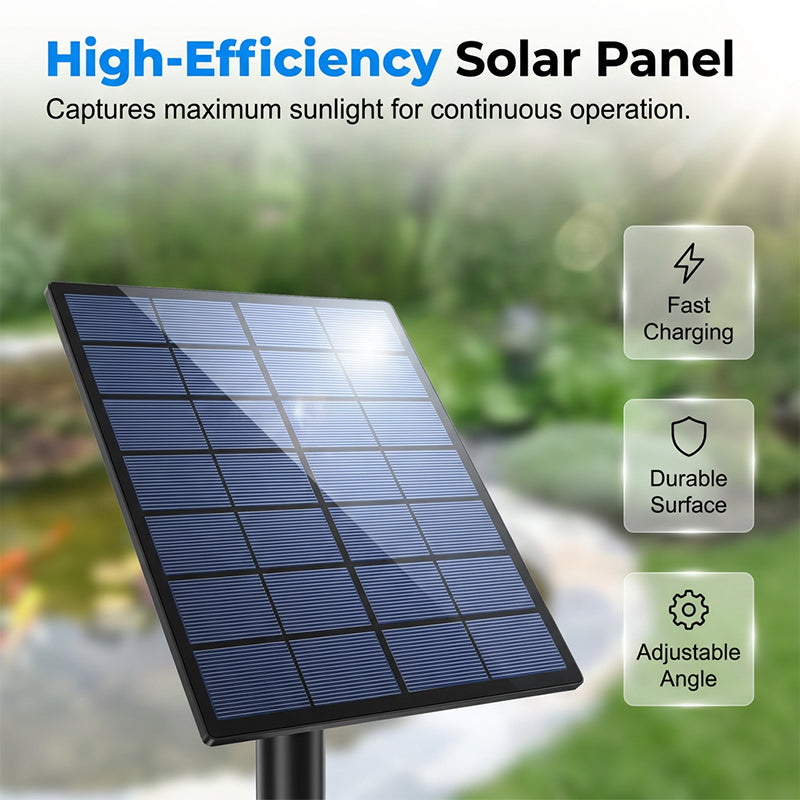 ☀️ Solar pond aerator with built-in air pump🐟