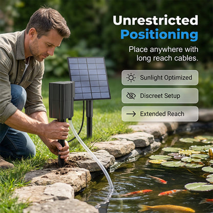 ☀️ Solar pond aerator with built-in air pump🐟