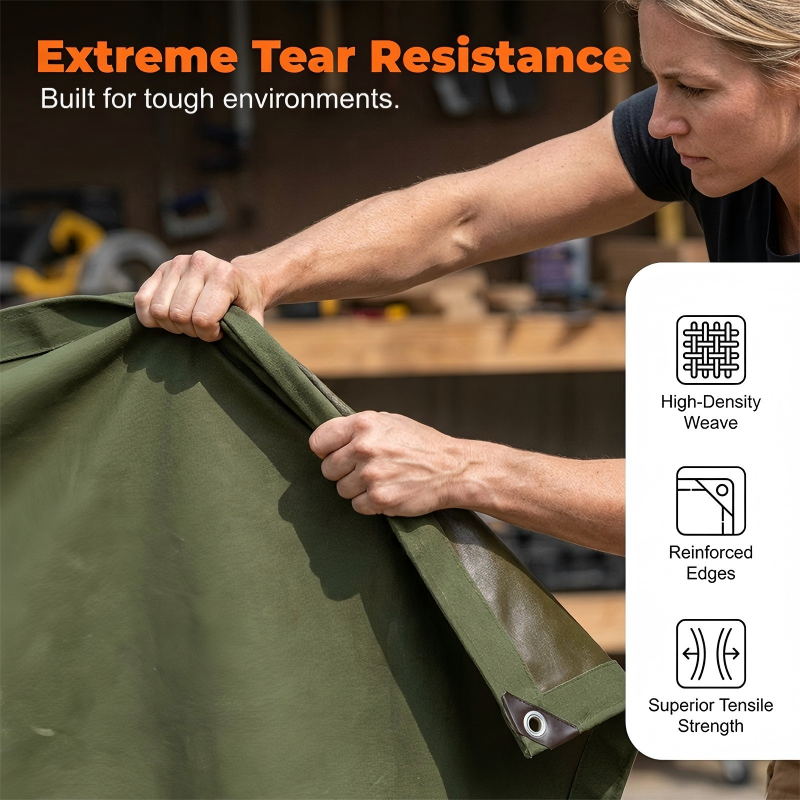🛡️  Heavy-Duty Waterproof Tarp – Tear-Resistant, Silicone Coated, Versatile 🌧️