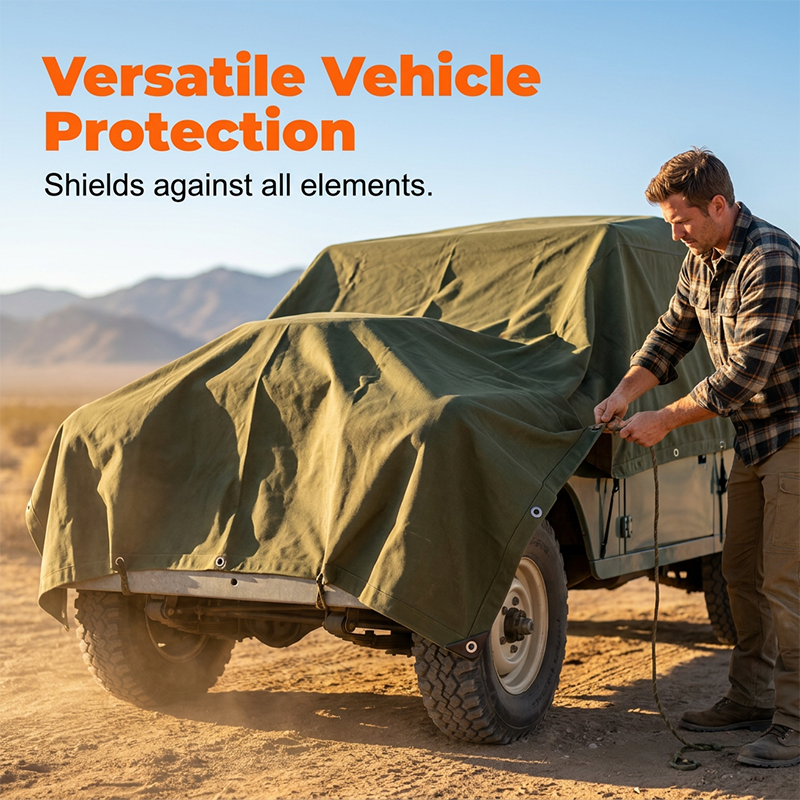 🛡️  Heavy-Duty Waterproof Tarp – Tear-Resistant, Silicone Coated, Versatile 🌧️