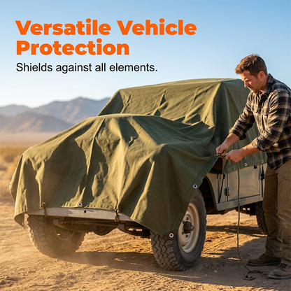 🛡️  Heavy-Duty Waterproof Tarp – Tear-Resistant, Silicone Coated, Versatile 🌧️