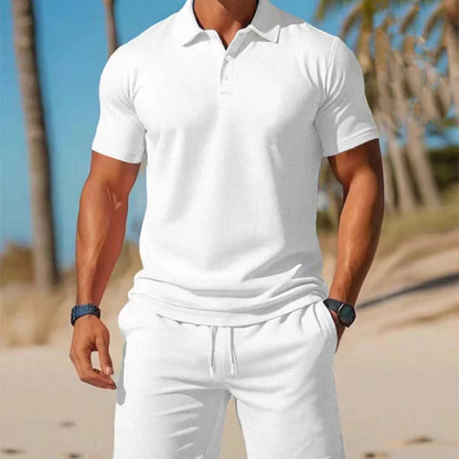 🔥While Supplies Last 49% OFF!🎉Men's Summer 2-Piece Polo & Shorts Set