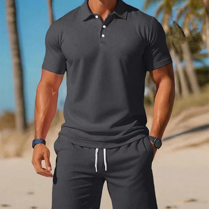 🔥While Supplies Last 49% OFF!🎉Men's Summer 2-Piece Polo & Shorts Set