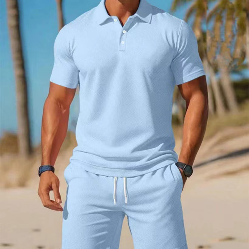 🔥While Supplies Last 49% OFF!🎉Men's Summer 2-Piece Polo & Shorts Set