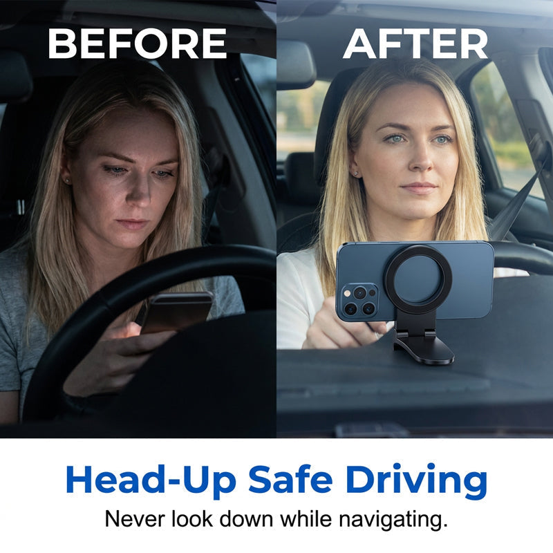 📱 LIMITED-TIME 49% OFF! ✨ Magnetic Dashboard Phone Mount – Strong Hold, Head-Up View, 360° Rotation 🚗