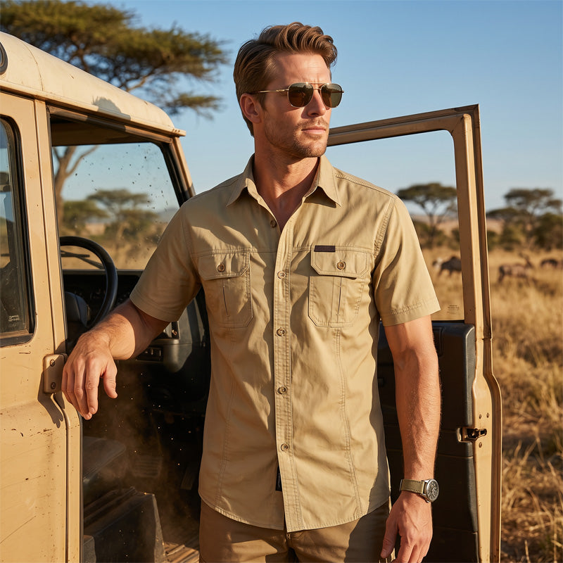 💥 Limited-45% OFF Offer 👕 Men’s Short Sleeve Tactical Shirt – Sleek, Practical & Easy to Style ✨