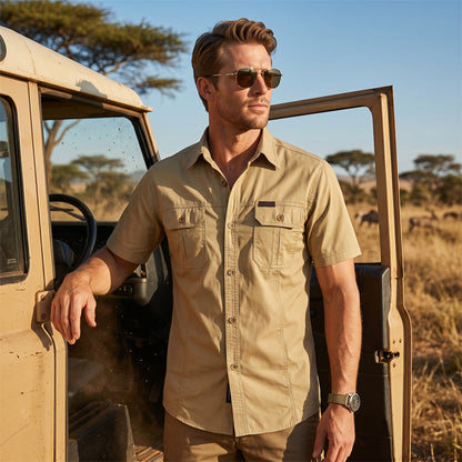 💥 Limited-45% OFF Offer 👕 Men’s Short Sleeve Tactical Shirt – Sleek, Practical & Easy to Style ✨