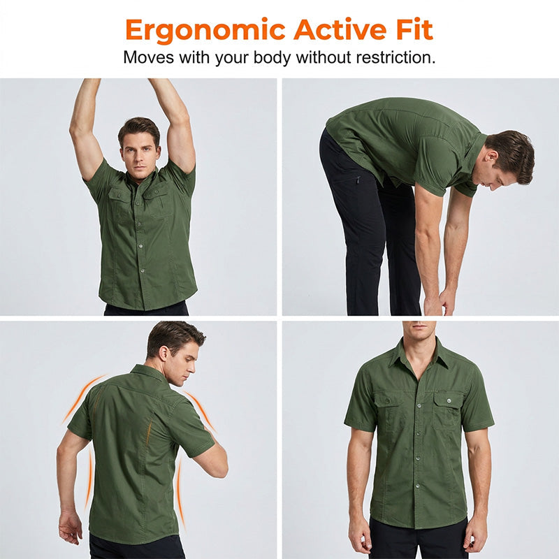 💥 Limited-45% OFF Offer 👕 Men’s Short Sleeve Tactical Shirt – Sleek, Practical & Easy to Style ✨