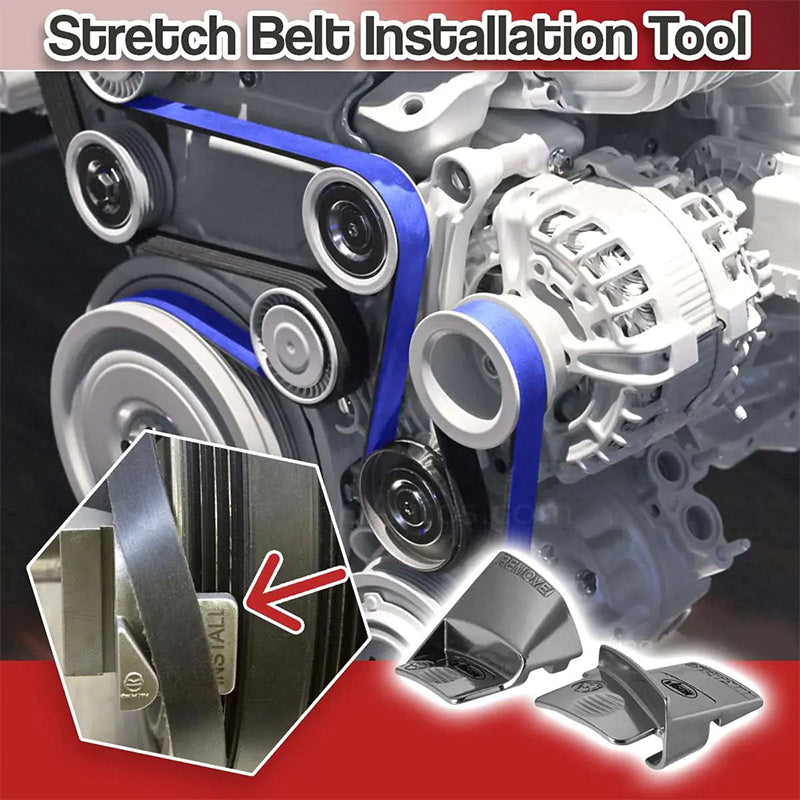 🔧 LIMITED-TIME 49% OFF! ✨ Stretch Belt Tool Set – Remover & Installer, Aluminum, Easy to Use 🚗