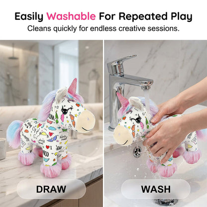 🦄Last day sale 49% OFF🔥DIY Color-In Unicorn Plush Toy Kit