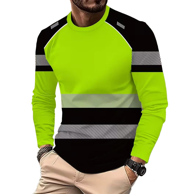 🎁2026 New Arrivals 49% OFF💥Men's Printed Round-neck Long-sleeve Shirt🏃‍♂️