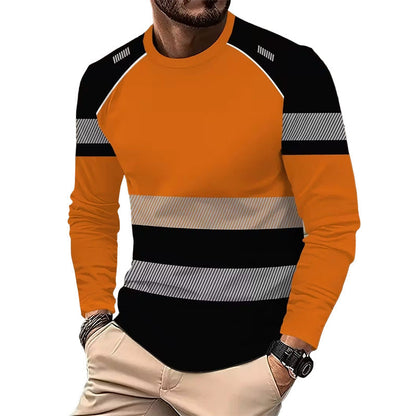 🎁2026 New Arrivals 49% OFF💥Men's Printed Round-neck Long-sleeve Shirt🏃‍♂️