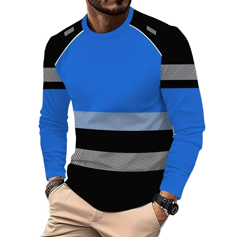 🎁2026 New Arrivals 49% OFF💥Men's Printed Round-neck Long-sleeve Shirt🏃‍♂️