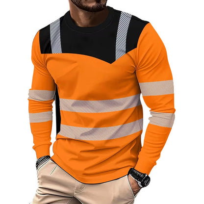 🎁2026 New Arrivals 49% OFF💥Men's Printed Round-neck Long-sleeve Shirt🏃‍♂️