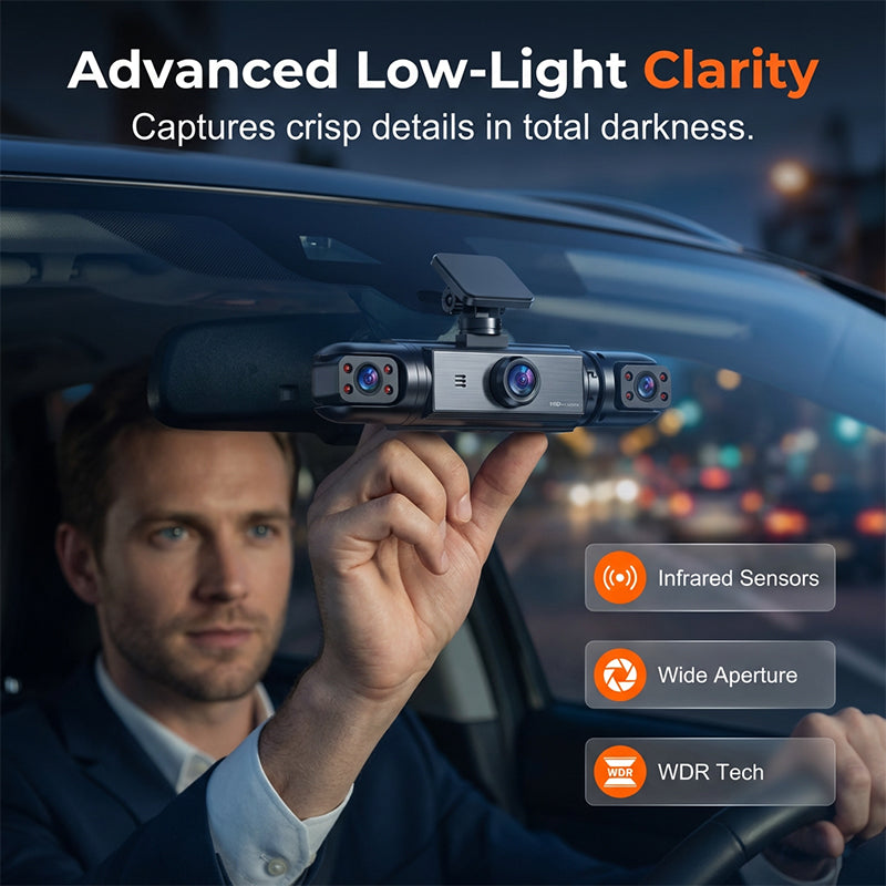 📹 49% OFF NOW! 🚗 360° Panoramic 4-Channel Dash Cam – 1080P Full HD with night vision – Quad-camera system, parking monitor – ultimate car security and coverage 🌙