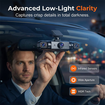 📹 49% OFF NOW! 🚗 360° Panoramic 4-Channel Dash Cam – 1080P Full HD with night vision – Quad-camera system, parking monitor – ultimate car security and coverage 🌙