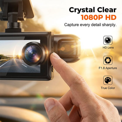 📹 49% OFF NOW! 🚗 360° Panoramic 4-Channel Dash Cam – 1080P Full HD with night vision – Quad-camera system, parking monitor – ultimate car security and coverage 🌙