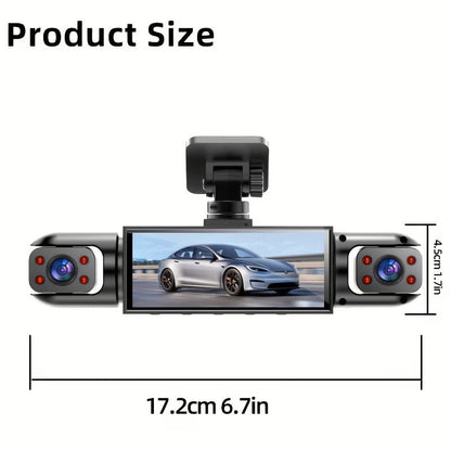📹 49% OFF NOW! 🚗 360° Panoramic 4-Channel Dash Cam – 1080P Full HD with night vision – Quad-camera system, parking monitor – ultimate car security and coverage 🌙