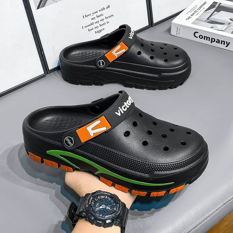 👣 LIMITED-TIME 49% OFF! ✨ Men's Breathable Slip-On Sandals – 2-in-1, Lightweight, Non-Slip 🌊