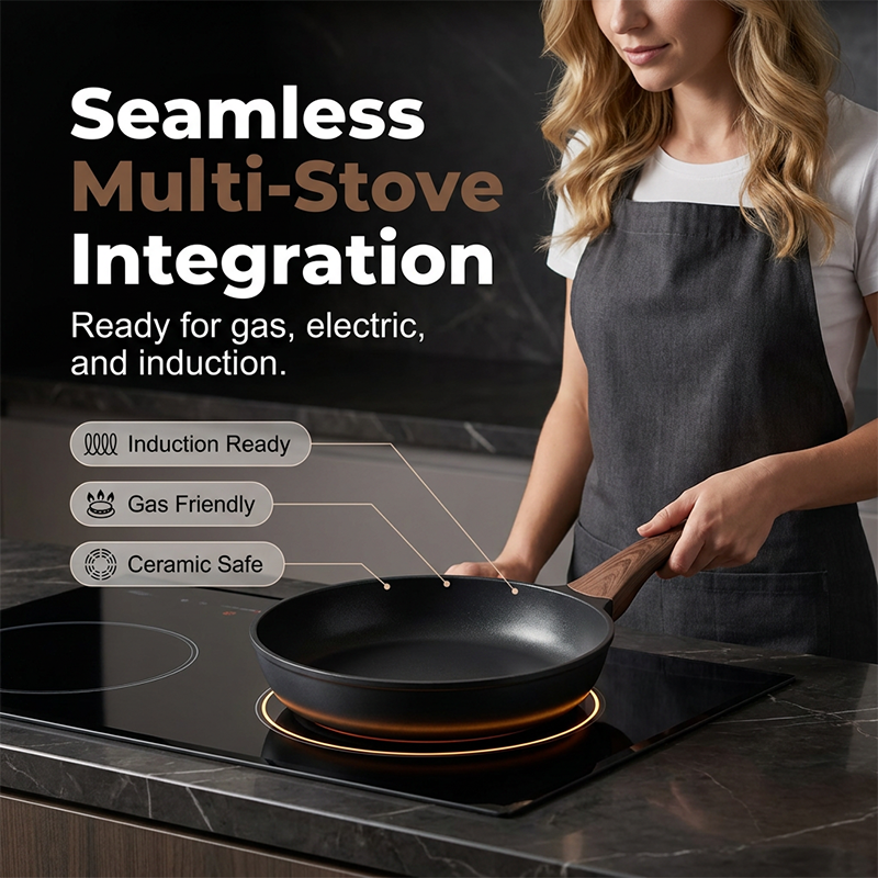 🏆LAST DAY SALE 49% OFF🔥Non-Stick Frying Pan with Glass Lid for Induction and Gas