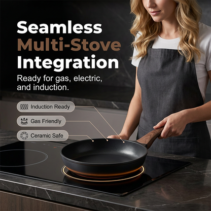 🏆LAST DAY SALE 49% OFF🔥Non-Stick Frying Pan with Glass Lid for Induction and Gas